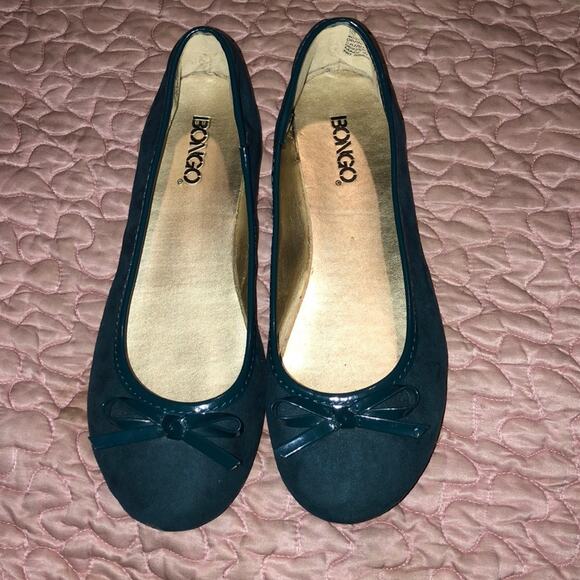 Bongo Cottagecore Ballet Flats Blue Green Divinity Bow Flats - Picture 9 of 9